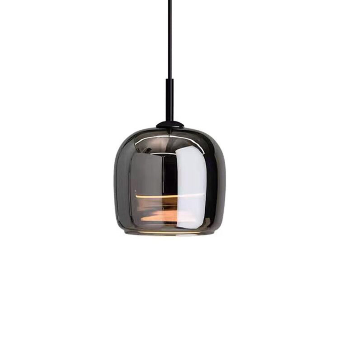 Scandinavische hanglamp - Zwart glas, modern design met LED-verlichting