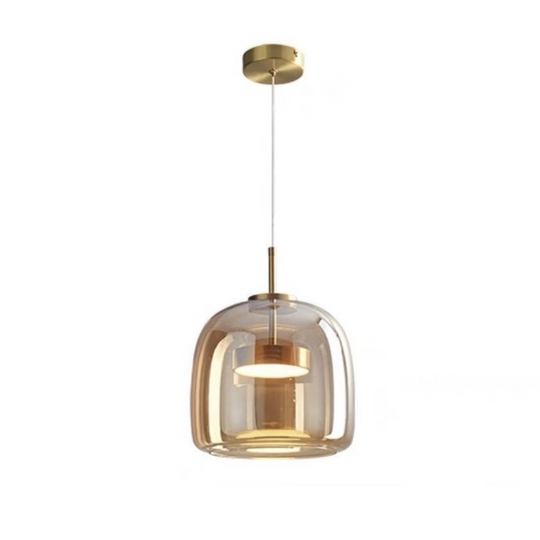 Scandinavische hanglamp - Zwart glas, modern design met LED-verlichting