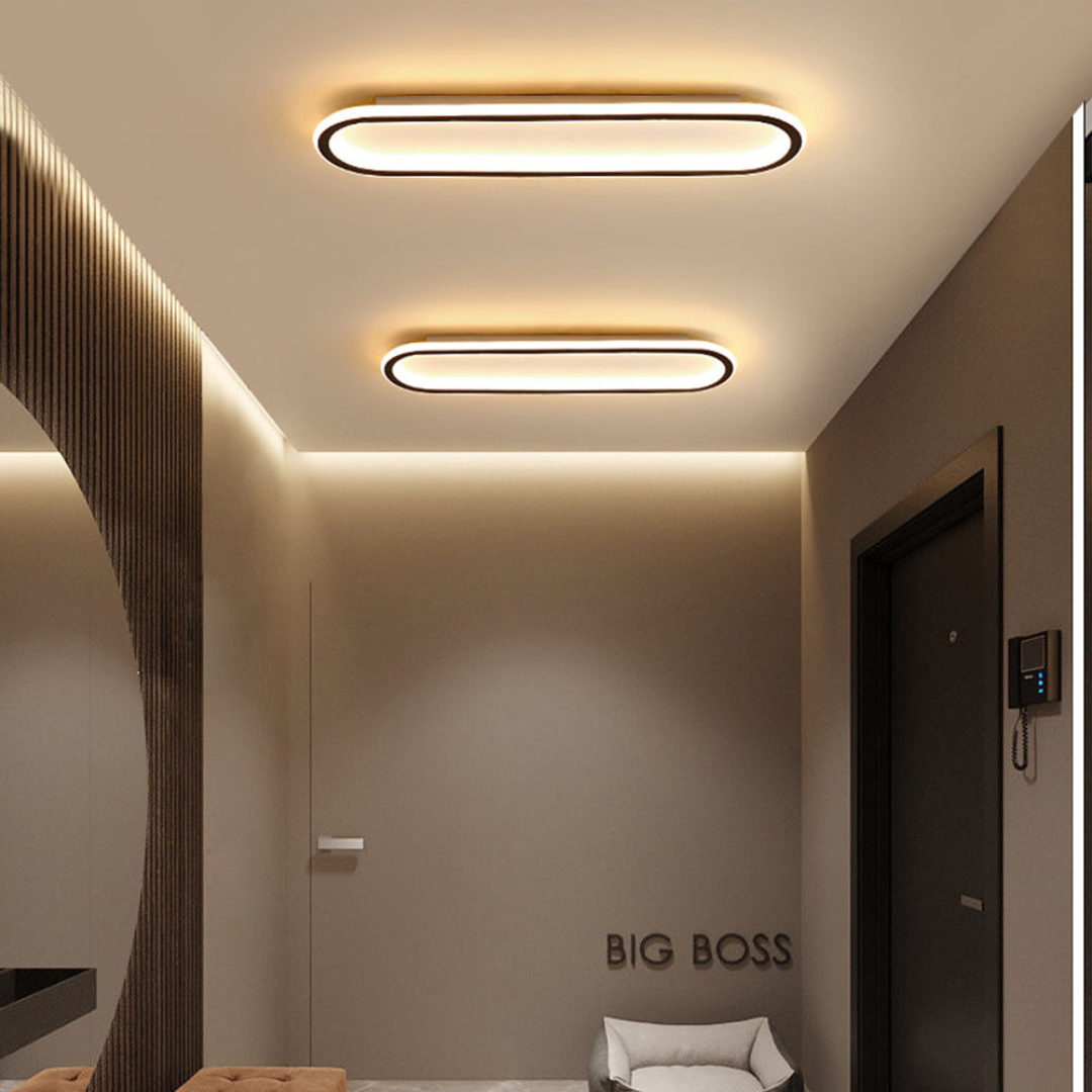 Minimalistische Elliptische LED Plafondlamp – Stijlvol en Dimbaar Ontwerp voor Woon- en Slaapkamer