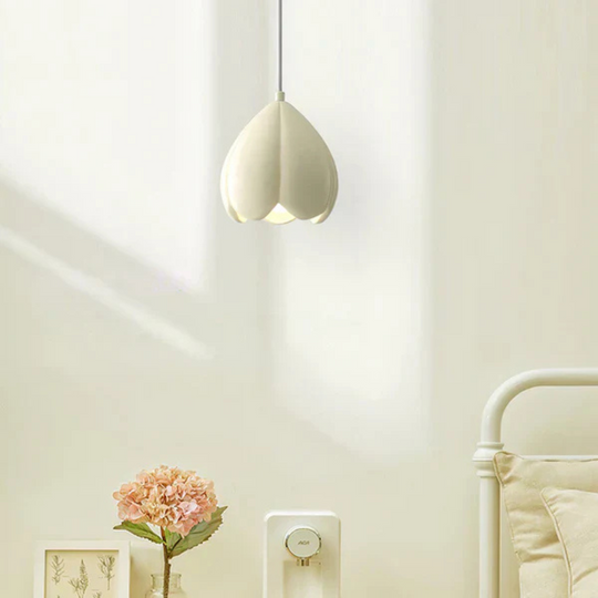 Hanglamp in Franse stijl - Crèmekleurig glas met rustieke charme