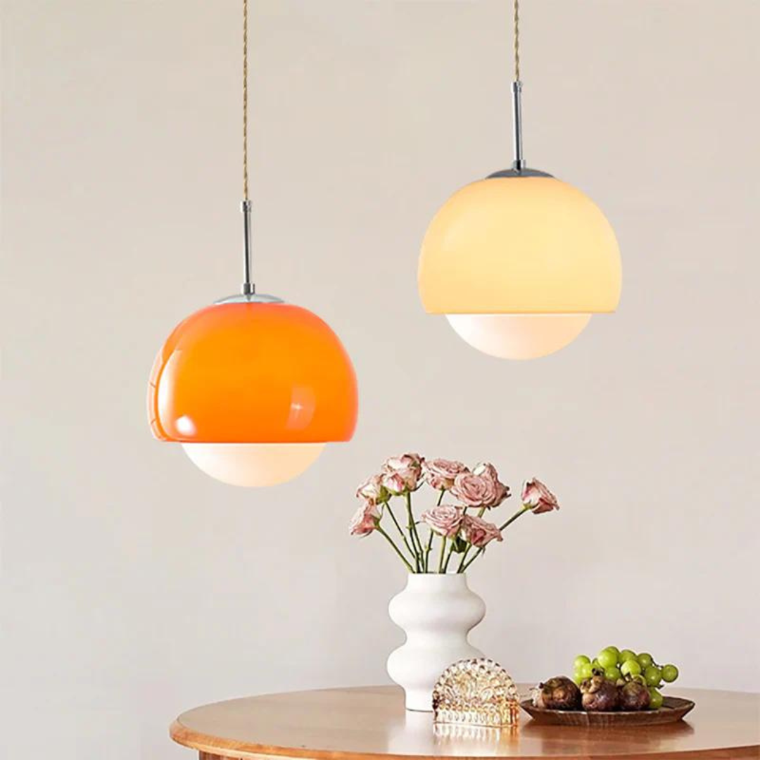 Glazen hanglamp met modern design - Scandinavische stijl, artistieke flair