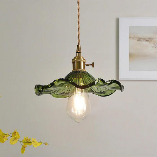 Elegante hanglamp met bloemendessin en verstelbare ophanglengte