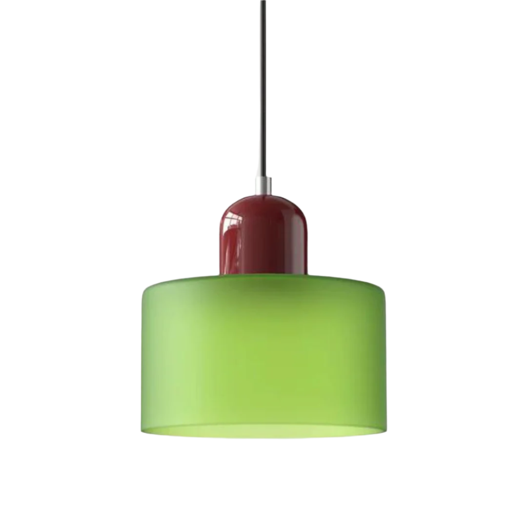 Moderne cilinder glazen hanglamp met orb-ontwerp