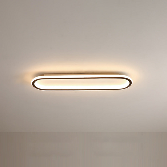 Minimalistische Elliptische LED Plafondlamp – Stijlvol en Dimbaar Ontwerp voor Woon- en Slaapkamer