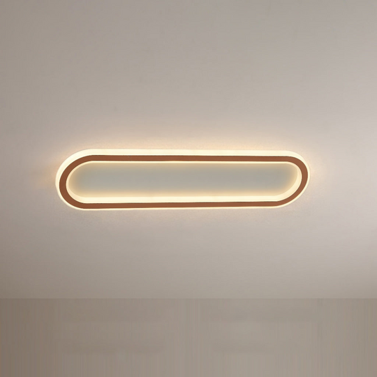 Minimalistische Elliptische LED Plafondlamp – Stijlvol en Dimbaar Ontwerp voor Woon- en Slaapkamer