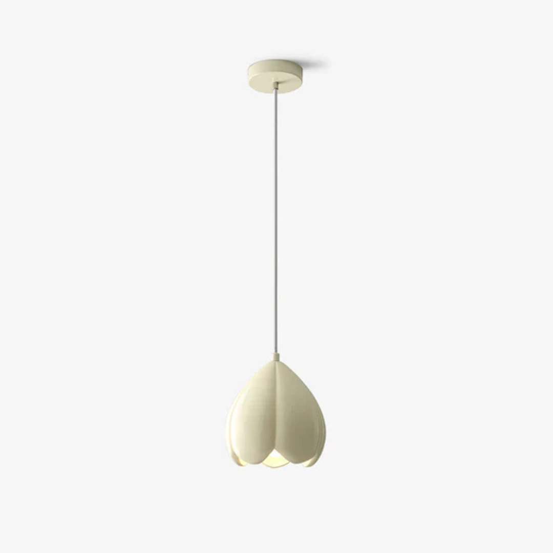 Hanglamp in Franse stijl - Crèmekleurig glas met rustieke charme