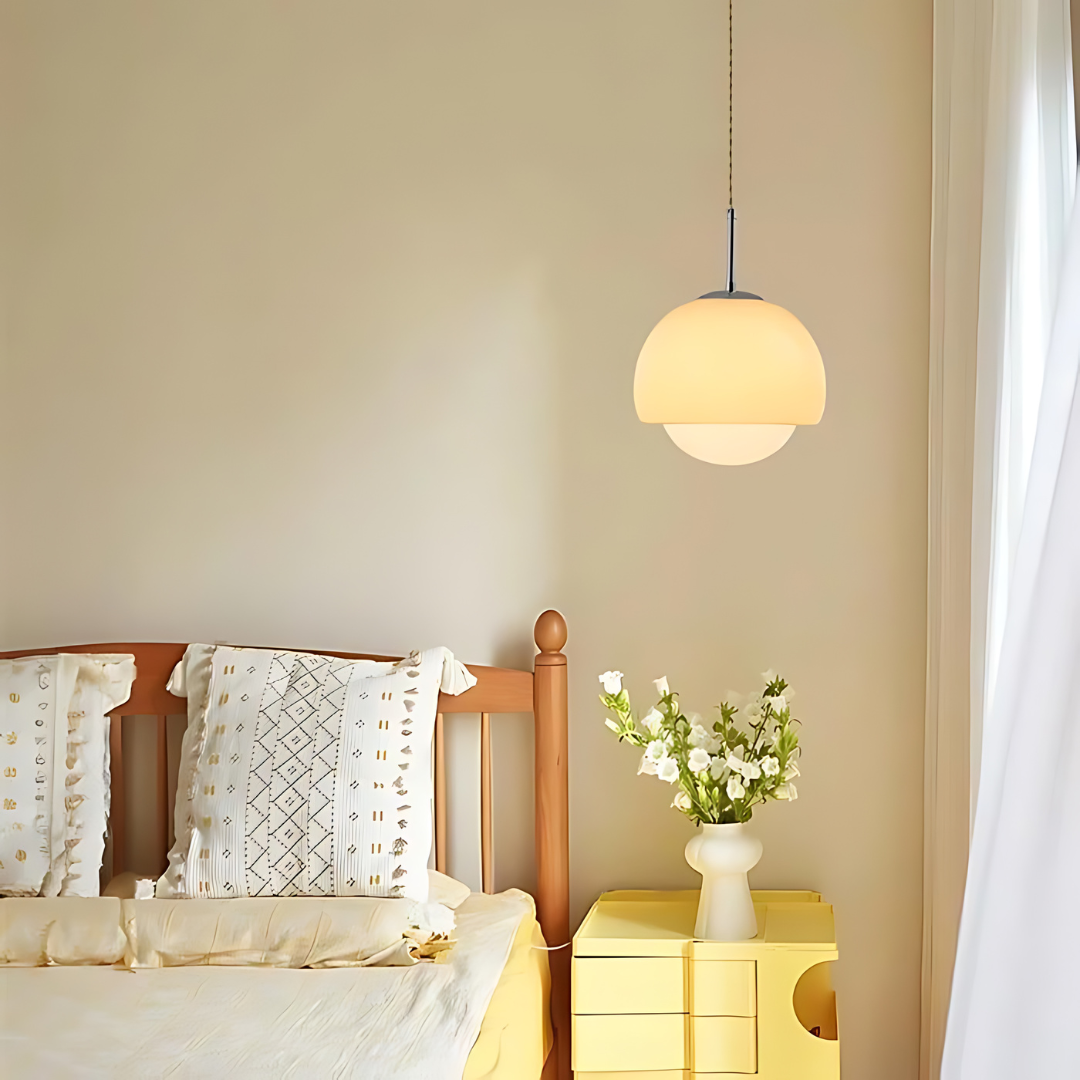 Glazen hanglamp met modern design - Scandinavische stijl, artistieke flair