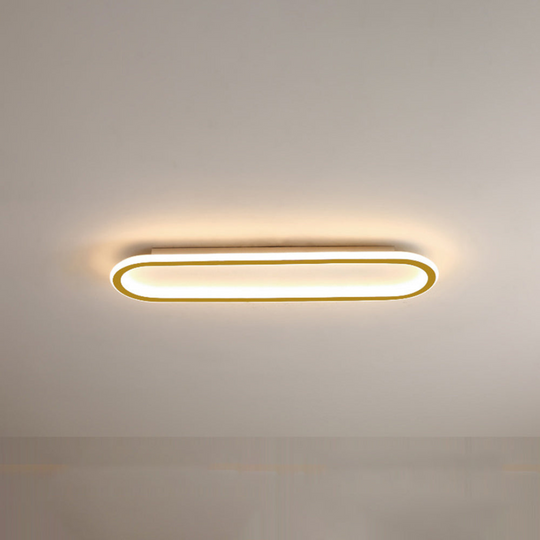 Minimalistische Elliptische LED Plafondlamp – Stijlvol en Dimbaar Ontwerp voor Woon- en Slaapkamer