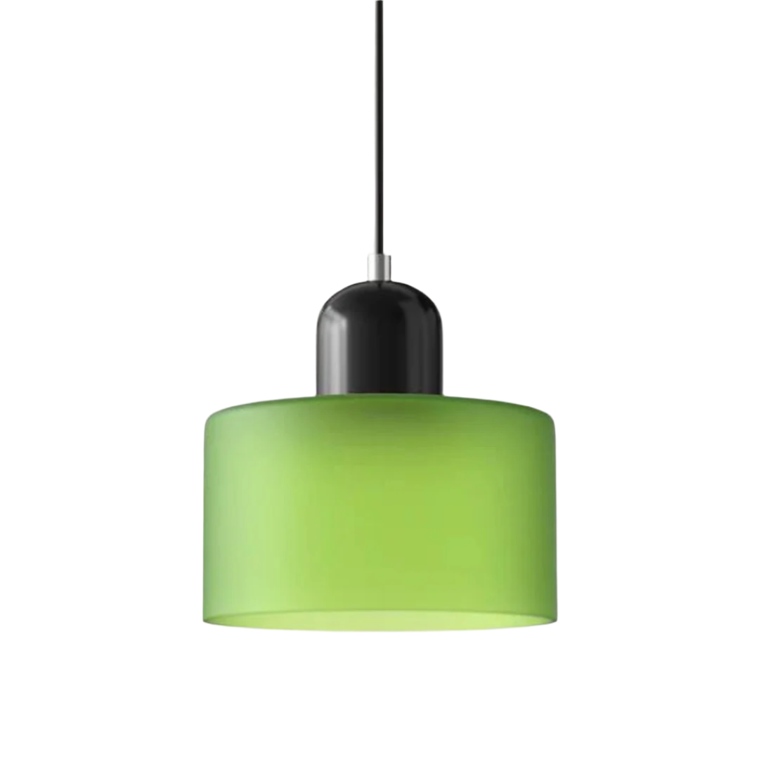 Moderne cilinder glazen hanglamp met orb-ontwerp