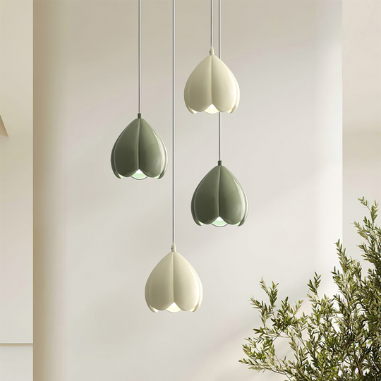 Hanglamp in Franse stijl - Crèmekleurig glas met rustieke charme