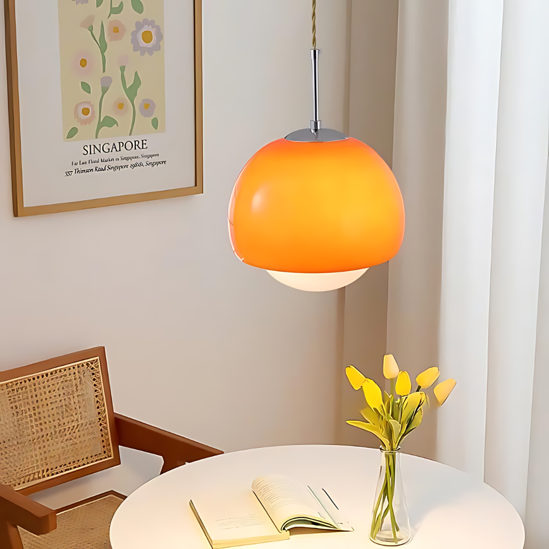 Glazen hanglamp met modern design - Scandinavische stijl, artistieke flair