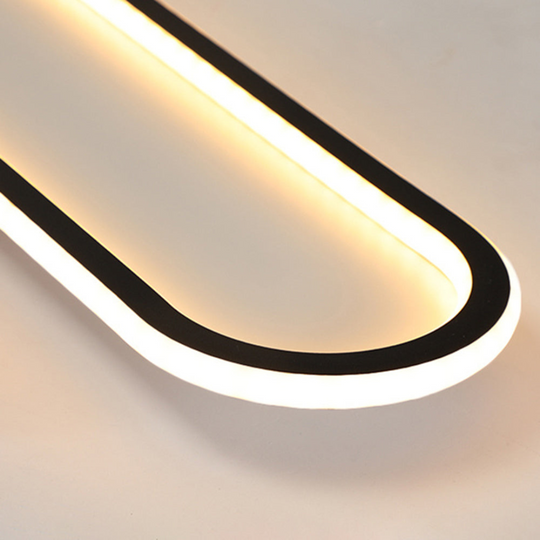 Minimalistische Elliptische LED Plafondlamp – Stijlvol en Dimbaar Ontwerp voor Woon- en Slaapkamer