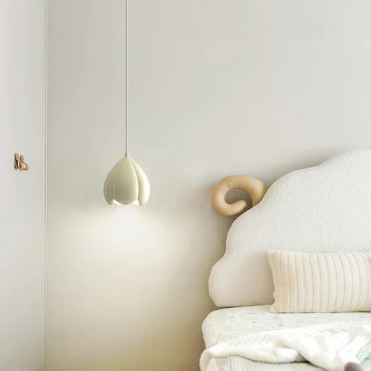 Hanglamp in Franse stijl - Crèmekleurig glas met rustieke charme