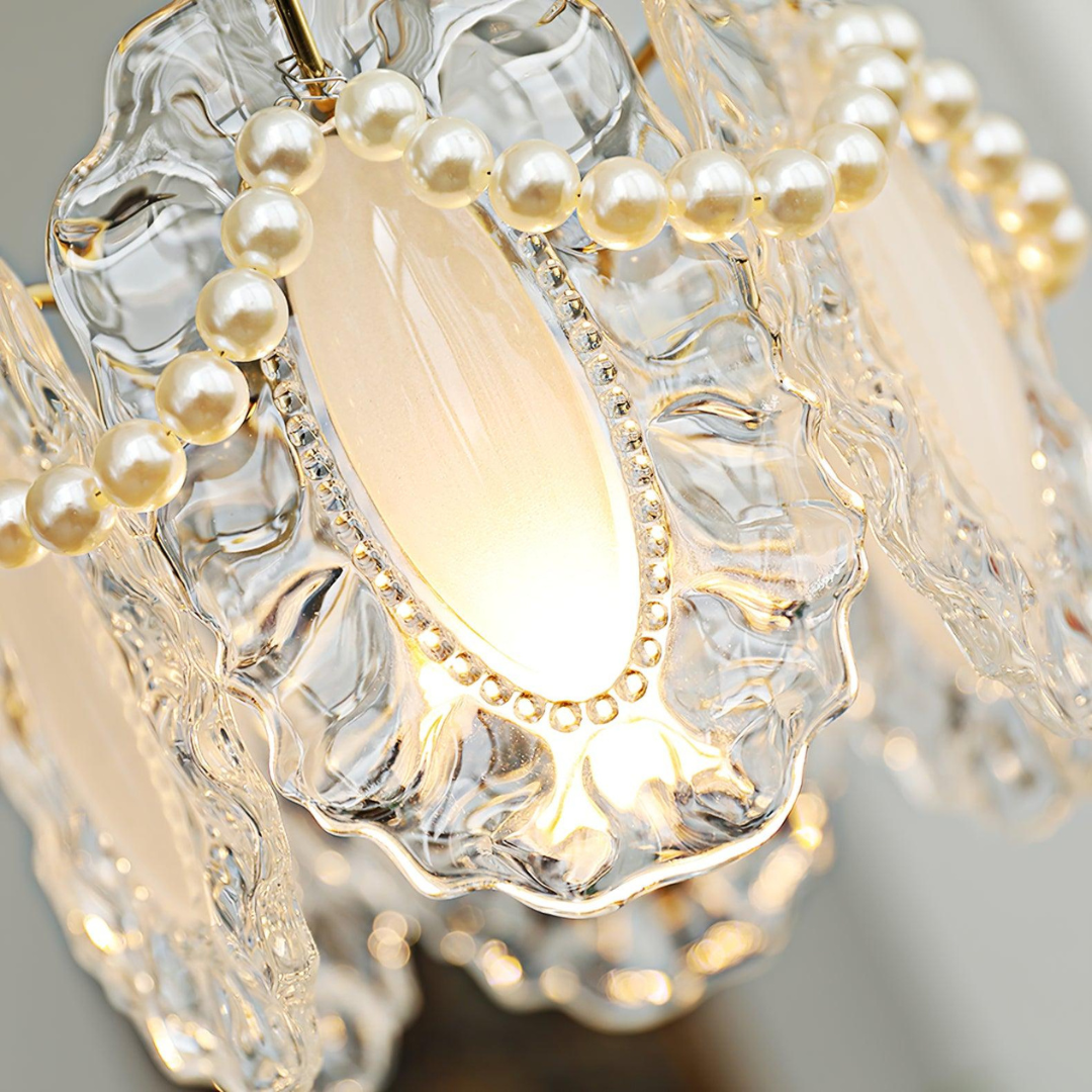 Glazen Hanglamp met Bloemmotief - Elegant en Uniek Design