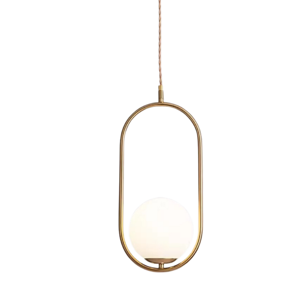 Minimalistische hanglamp met lantaarnontwerp van metaal en glas