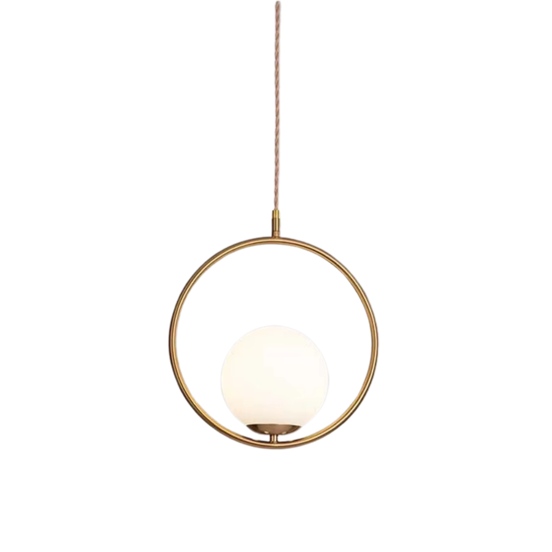 Minimalistische hanglamp met lantaarnontwerp van metaal en glas