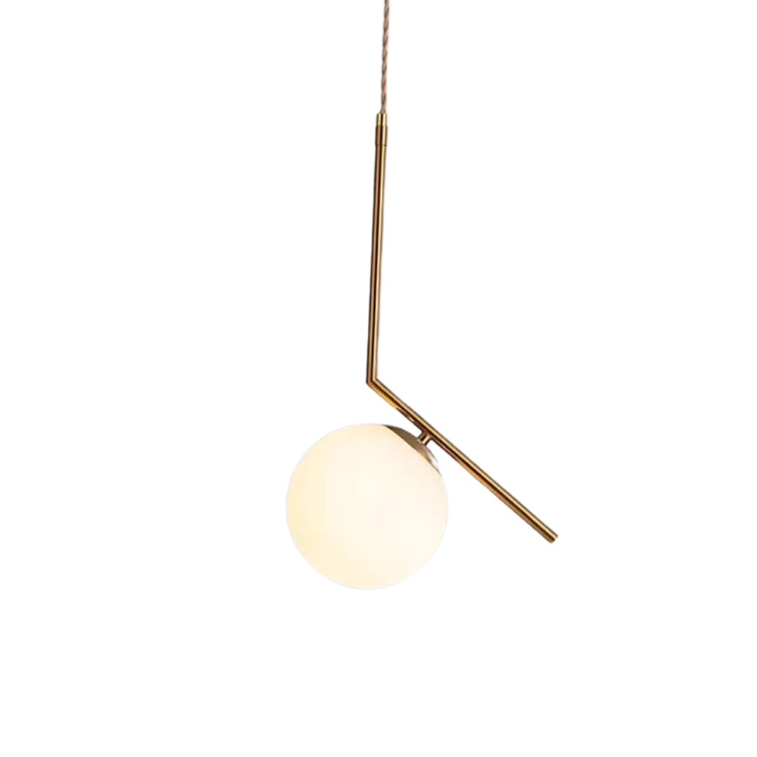 Minimalistische hanglamp met lantaarnontwerp van metaal en glas