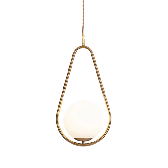 Minimalistische hanglamp met lantaarnontwerp van metaal en glas