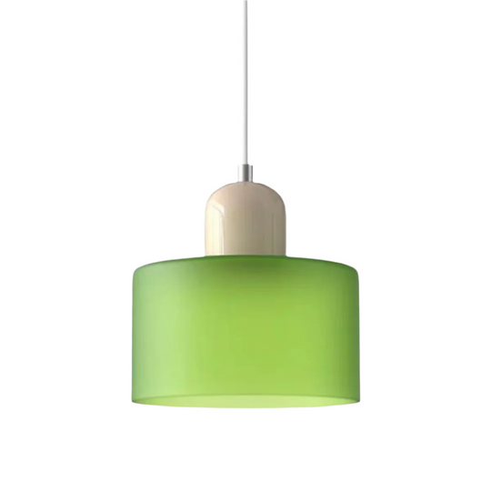 Moderne cilinder glazen hanglamp met orb-ontwerp