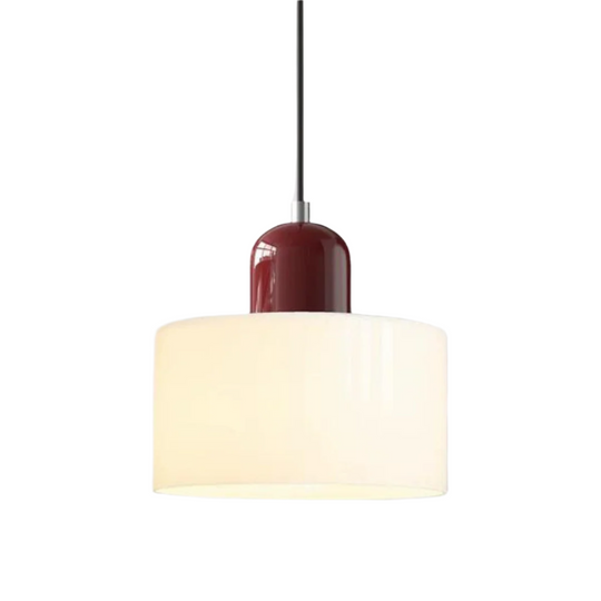 Moderne cilinder glazen hanglamp met orb-ontwerp