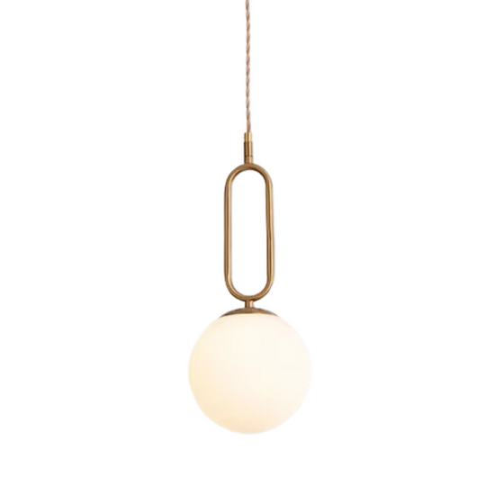 Minimalistische hanglamp met lantaarnontwerp van metaal en glas