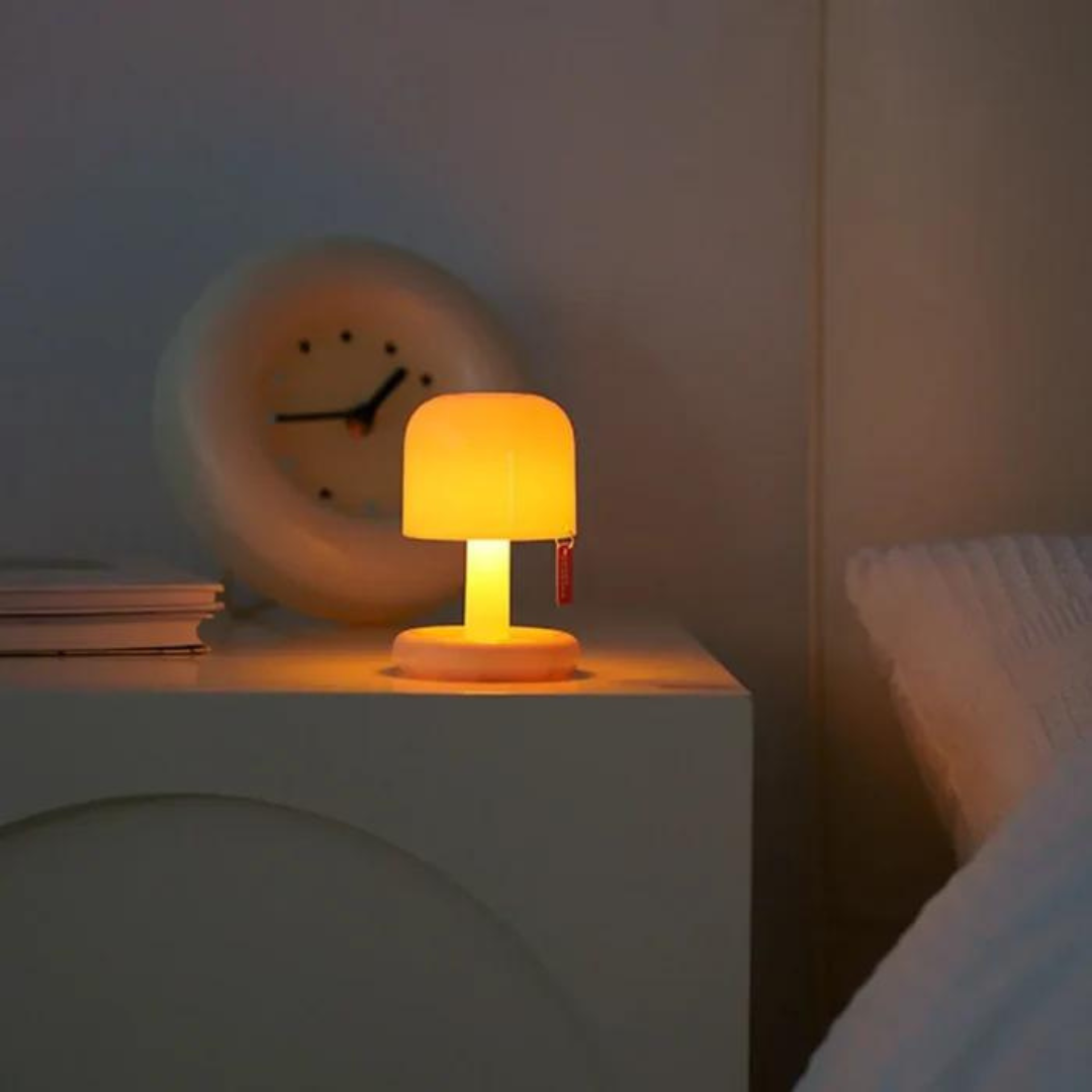 Compacte tafellamp met zonsondergang-effect en USB-oplader