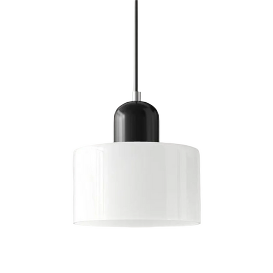 Moderne cilinder glazen hanglamp met orb-ontwerp