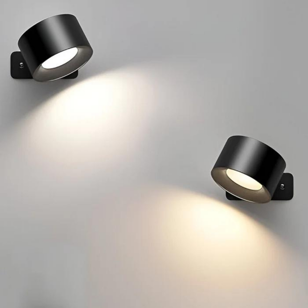 Draadloze wandlamp met 360° rotatie en dimbare functies