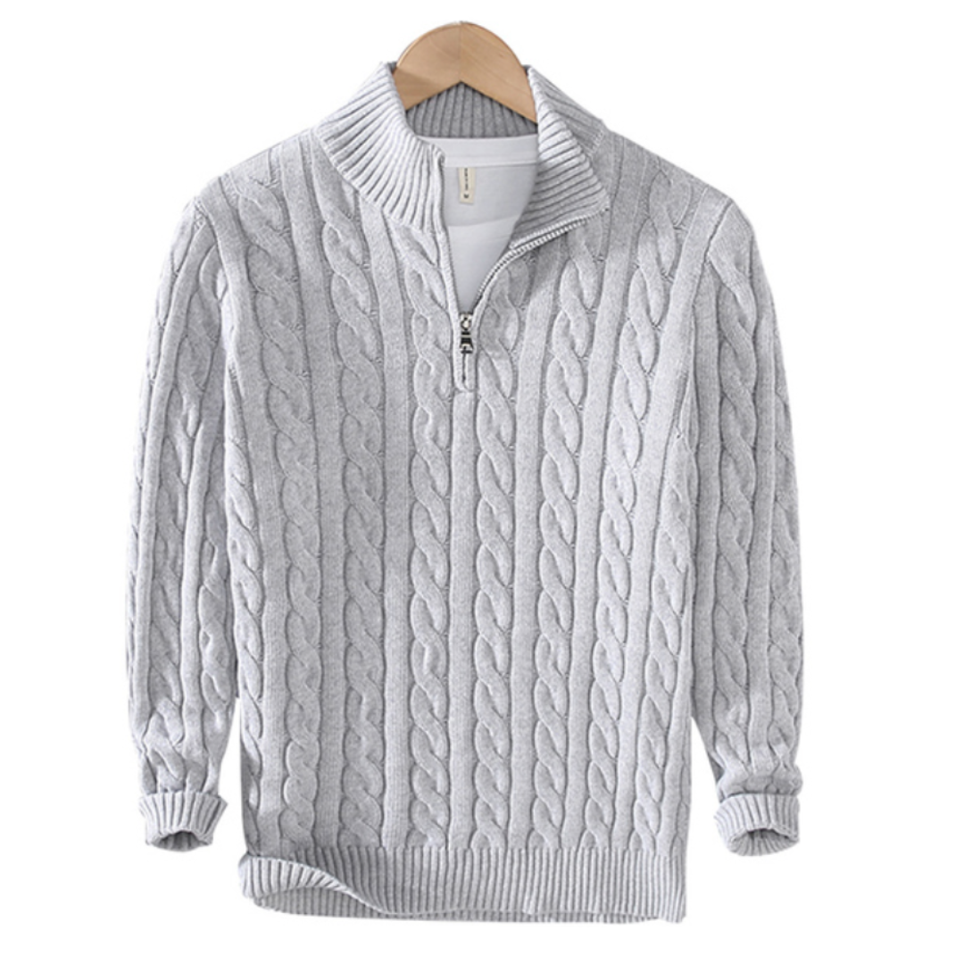 Veelzijdige herenpullover met halve rits – Comfortabel, Stijlvol, en Ademend