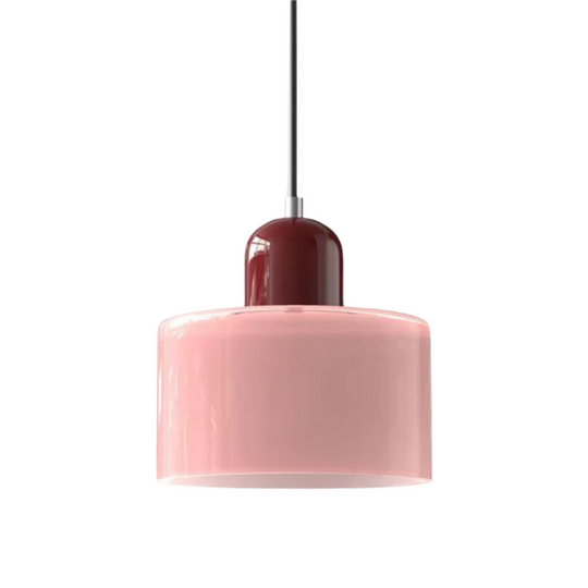 Moderne cilinder glazen hanglamp met orb-ontwerp