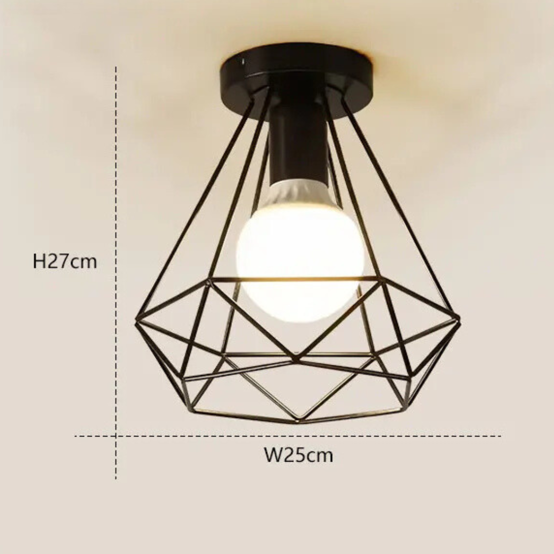 Retro Plafondlamp - Vintage Design met E27 Fitting