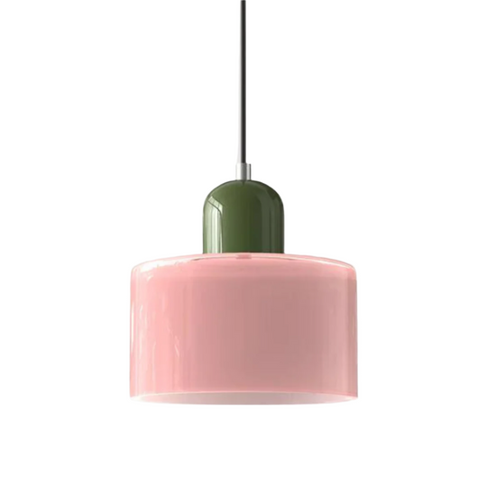 Moderne cilinder glazen hanglamp met orb-ontwerp