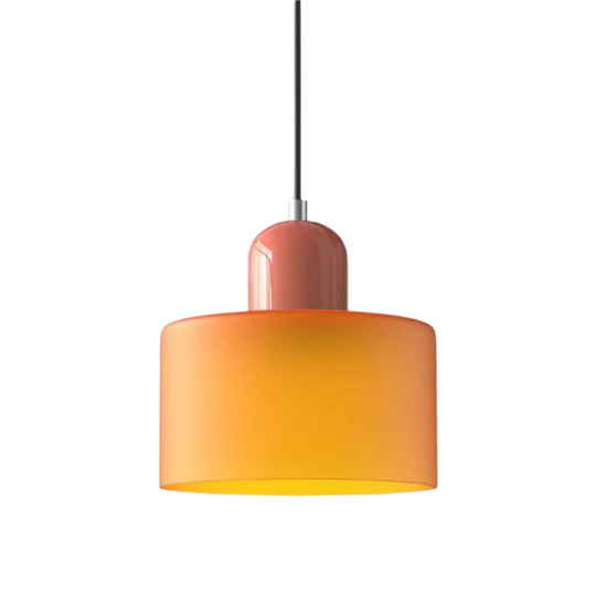 Moderne cilinder glazen hanglamp met orb-ontwerp