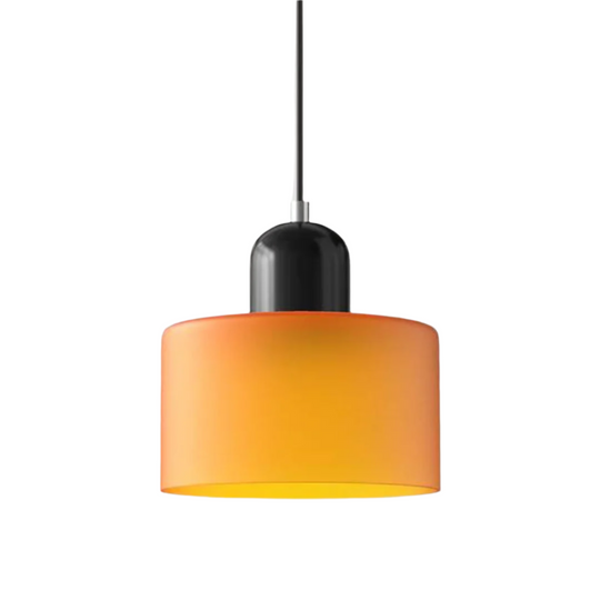 Moderne cilinder glazen hanglamp met orb-ontwerp