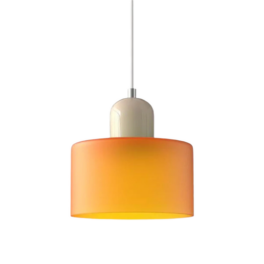 Moderne cilinder glazen hanglamp met orb-ontwerp