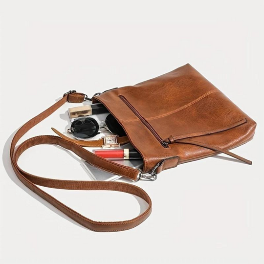 Retro Crossbody Tas met Minimalistisch Ontwerp en Verstelbare Band