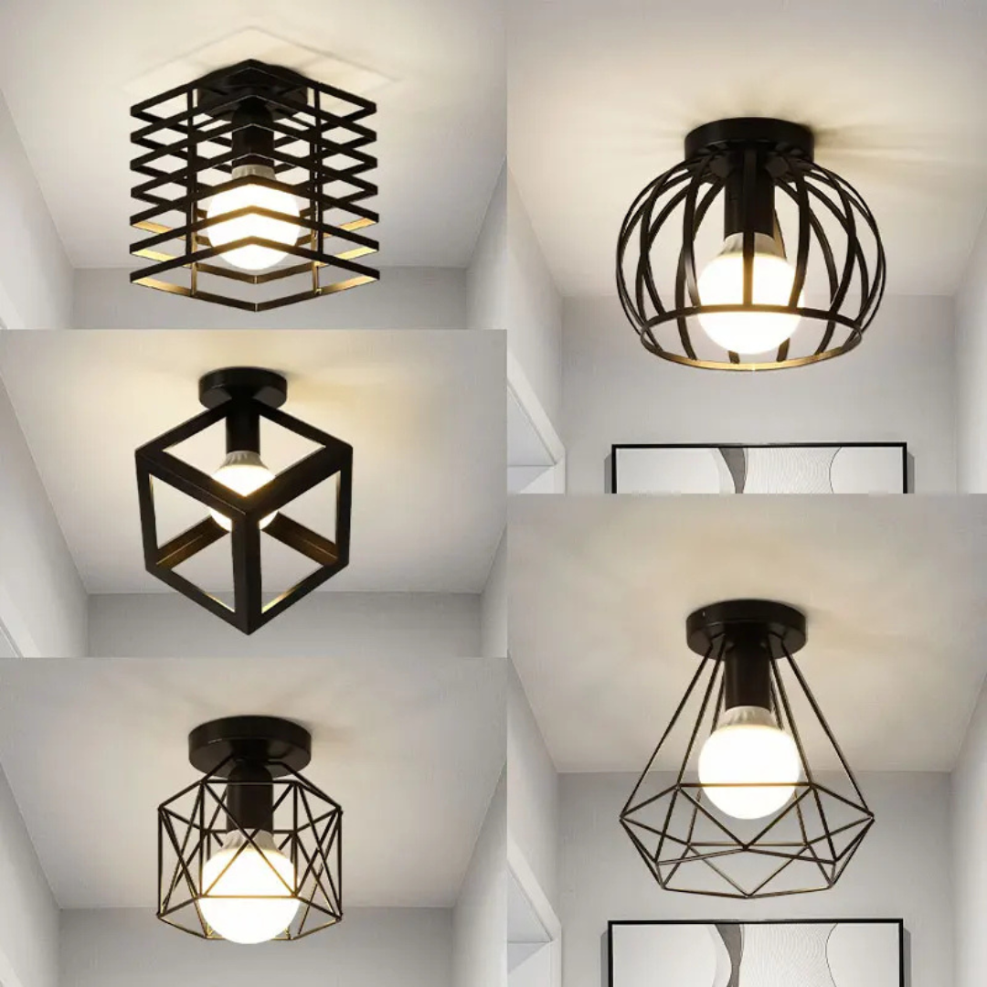 Retro Plafondlamp - Vintage Design met E27 Fitting