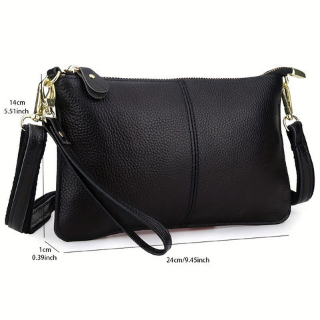 Luxe Leren Crossbody Tas met Compacte en Elegante Vormgeving