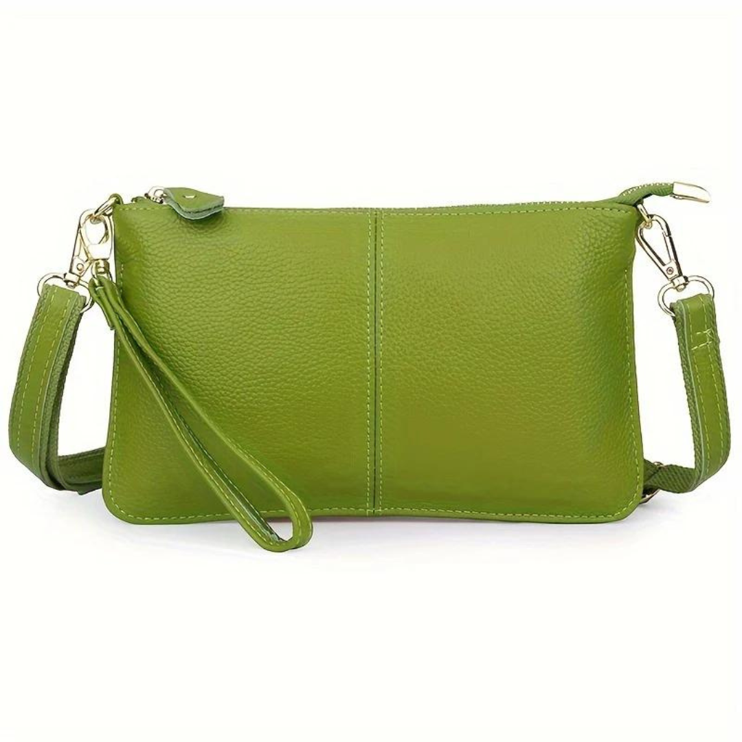 Luxe Leren Crossbody Tas met Compacte en Elegante Vormgeving