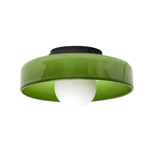 Moderne ronde plafondlamp met slank design en praktische functies