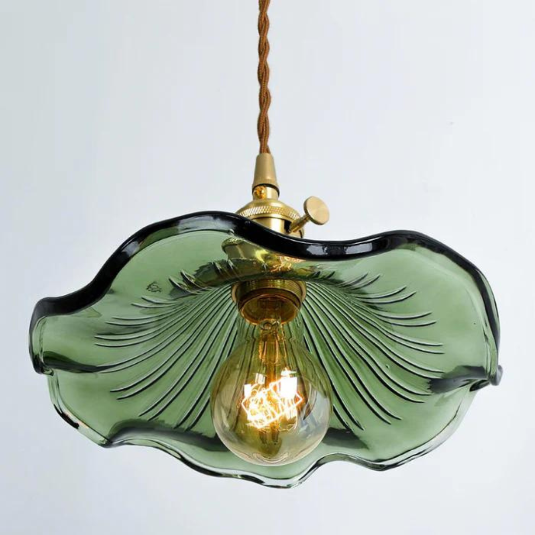 Elegante hanglamp met bloemendessin en verstelbare ophanglengte