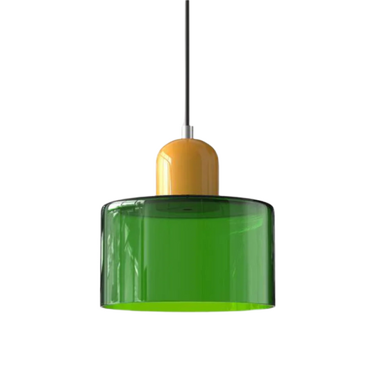 Moderne cilinder glazen hanglamp met orb-ontwerp