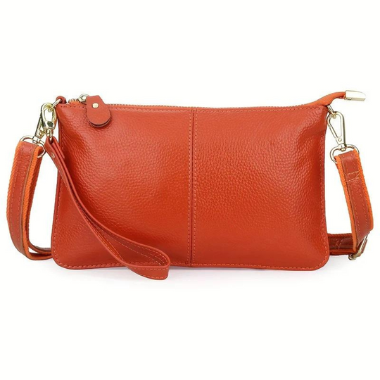 Luxe Leren Crossbody Tas met Compacte en Elegante Vormgeving