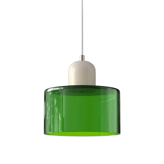 Moderne cilinder glazen hanglamp met orb-ontwerp