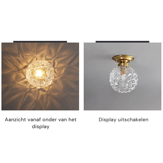 Plafondlamp glazen bol - Modern design met heldere verlichting