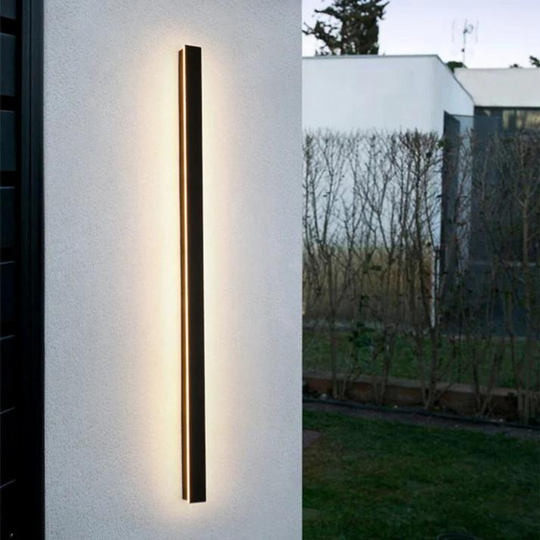 Zwarte LED Wandlamp voor Tuin en Hal met Modern Design