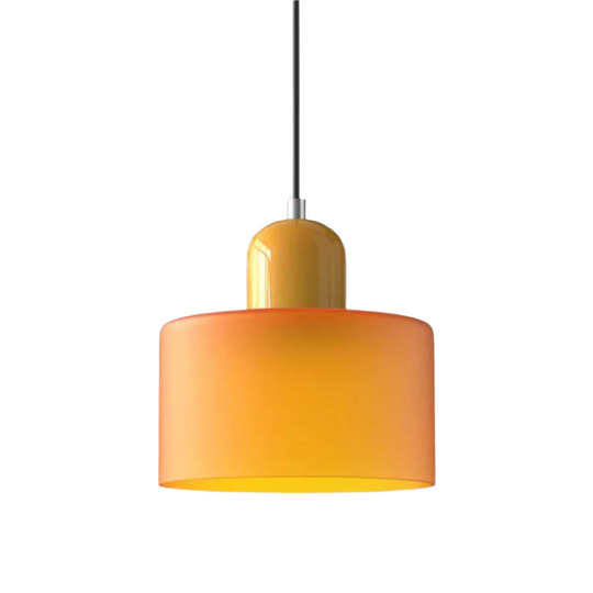 Moderne cilinder glazen hanglamp met orb-ontwerp