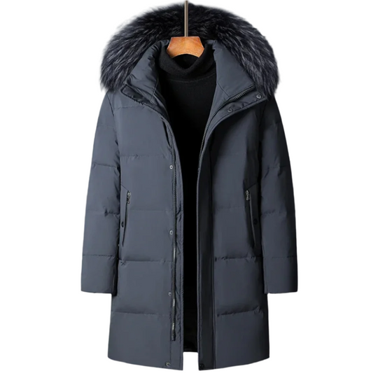 Heren Parka Winterjas – Luxe Bont Capuchon en Weerbestendige Ritsen