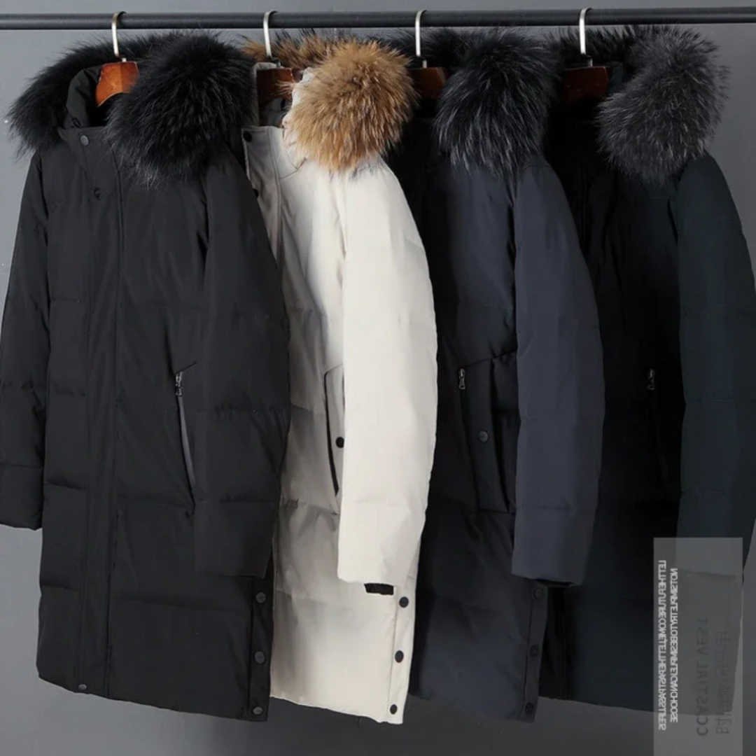 Heren Parka Winterjas – Luxe Bont Capuchon en Weerbestendige Ritsen