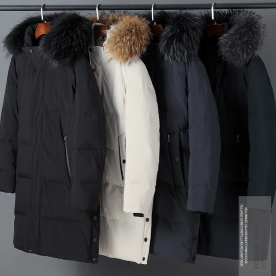 Heren Parka Winterjas – Luxe Bont Capuchon en Weerbestendige Ritsen